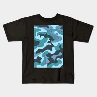 Teal Camo Kids T-Shirt